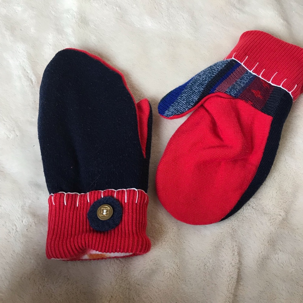 HANDMADE sweater/fleece mittens!